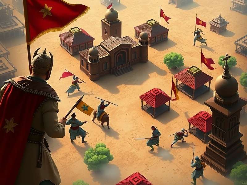 Rajput Warlords gameplay screenshot showing strategic battle